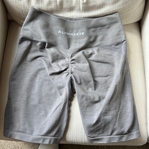Alphalete amplify biker short in grey 7.5 inch inseam size medium sold out